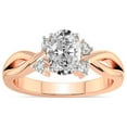 thumbnail image 1 of IGI Certified 5 Carat Oval Shape Lab Grown Diamond Engagement Ring | 14K Rose Gold |Twisted Blossom Diamond Ring | FG-VS1-VS2 Quality Friendly Diamonds, 1 of 5