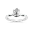 thumbnail image 1 of IGI Certified 5 Carat Oval Shape Lab Grown Diamond Engagement Ring | 14K White Gold | Mabel Petal Solitaire Diamond Ring | FG-VS1-VS2 Quality Friendly Diamonds, 1 of 6