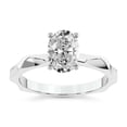 thumbnail image 1 of IGI Certified 5 Carat Oval Shape Lab Grown Diamond Engagement Ring | 14K White Gold | Magnolia Texture Solitaire Diamond Ring | FG-VS1-VS2 Quality Friendly Diamonds, 1 of 6