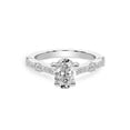 thumbnail image 1 of IGI Certified 5 Carat Oval Shape Lab Grown Diamond Engagement Ring | 14K White Gold | Odyssey Hidden Halo Diamond Ring | FG-VS1-VS2 Quality Friendly Diamonds, 1 of 7