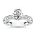thumbnail image 1 of IGI Certified 5 Carat Oval Shape Lab Grown Diamond Engagement Ring | 14K White Gold | Regalia Milgrain Diamond Ring | FG-VS Quality Friendly Diamonds, 1 of 6