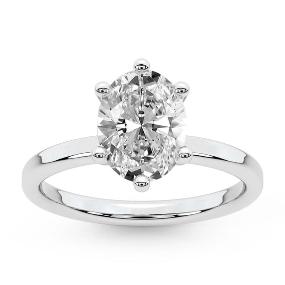 IGI Certified 5 Carat Oval Shape Lab Grown Diamond Engagement Ring | 14K White Gold |Solitaire Lab Diamond Ring | FG-VS1-VS2 Quality Friendly Diamonds