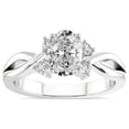 thumbnail image 1 of IGI Certified 5 Carat Oval Shape Lab Grown Diamond Engagement Ring | 14K White Gold |Twisted Blossom Diamond Ring | FG-VS1-VS2 Quality Friendly Diamonds, 1 of 5