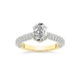 thumbnail image 1 of IGI Certified 5 Carat Oval Shape Lab Grown Diamond Engagement Ring | 14K Yellow Gold | Eternia Criss Cross Side Halo Diamond Ring | FG-VS1-VS2 Quality Friendly Diamonds, 1 of 6