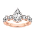 thumbnail image 1 of IGI Certified 5 Carat Pear Shape Lab Grown Diamond Engagement Ring | 14K Rose Gold | Chrizan Round & Pear Side Stone Diamond Ring | FG-VS1-VS2 Quality Friendly Diamonds, 1 of 6