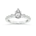 thumbnail image 1 of IGI Certified 5 Carat Pear Shape Lab Grown Diamond Engagement Ring | 14K White Gold | Filippa Milgrain Diamond Ring | FG-VS1-VS2 Quality Friendly Diamonds, 1 of 5
