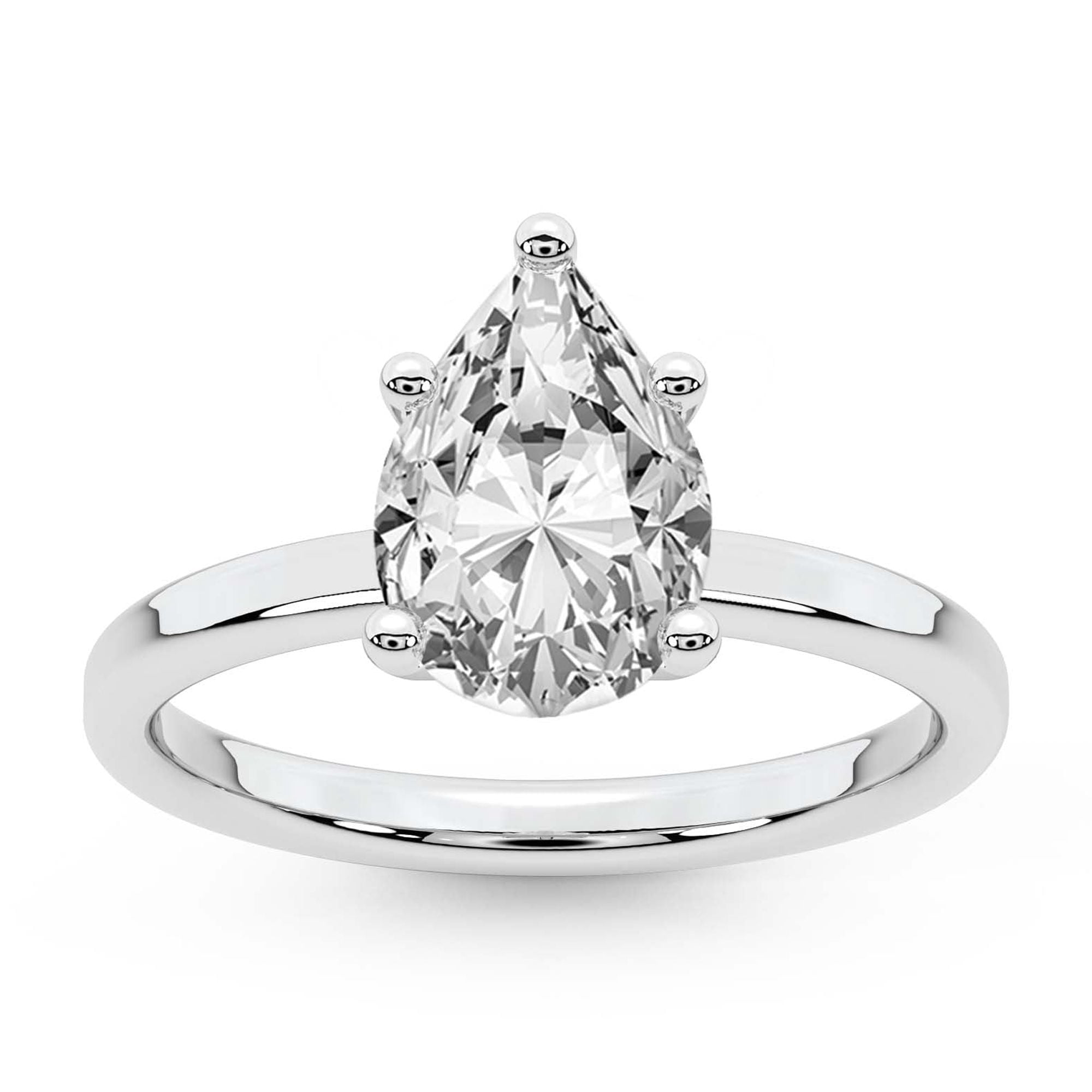 IGI Certified 5 Carat Pear Shape Lab Grown Diamond Engagement Ring ...