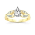 thumbnail image 1 of IGI Certified 5 Carat Pear Shape Lab Grown Diamond Engagement Ring | 14K Yellow Gold | Nova Split Shank Vintage Diamond Ring | FG-VS Quality Friendly Diamonds, 1 of 6