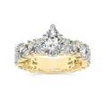 thumbnail image 1 of IGI Certified 5 Carat Pear Shape Lab Grown Diamond Engagement Ring | 14K Yellow Gold | Skylar Side Stone Encrusted Diamond Ring | FG-VS Quality Friendly Diamonds, 1 of 6