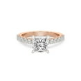 thumbnail image 1 of IGI Certified 5 Carat Princess Shape Lab Grown Diamond Engagement Ring | 14K Rose Gold | Austria Cathedral Diamond Ring | FG-VS1-VS2 Quality Friendly Diamonds, 1 of 4