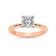 thumbnail image 1 of IGI Certified 5 Carat Princess Shape Lab Grown Diamond Engagement Ring | 14K Rose Gold | Cordelia Knife Edge Solitaire Diamond Ring | FG-VS1-VS2 Quality Friendly Diamonds, 1 of 6