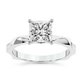 thumbnail image 1 of IGI Certified 5 Carat Princess Shape Lab Grown Diamond Engagement Ring | 14K White Gold | Magnolia Texture Solitaire Diamond Ring | FG-VS1-VS2 Quality Friendly Diamonds, 1 of 6