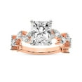 thumbnail image 1 of IGI Certified 5 Carat Radiant Shape Lab Grown Diamond Engagement Ring | 14K Rose Gold | Hester Petite Side Stone Diamond Ring | FG-VS1-VS2 Quality Friendly Diamonds, 1 of 6