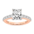 thumbnail image 1 of IGI Certified 5 Carat Radiant Shape Lab Grown Diamond Engagement Ring | 14K Rose Gold | Lottie Four Claw Side Stone Diamond Ring | FG-VS1-VS2 Quality Friendly Diamonds, 1 of 6