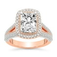 thumbnail image 1 of IGI Certified 5 Carat Radiant Shape Lab Grown Diamond Engagement Ring | 14K Rose Gold | Opulenté Antique Halo Diamond Ring | FG-VS Quality Friendly Diamonds, 1 of 6