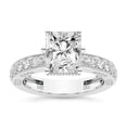 thumbnail image 1 of IGI Certified 5 Carat Radiant Shape Lab Grown Diamond Engagement Ring | 14K White Gold | Regalia Milgrain Diamond Ring | FG-VS Quality Friendly Diamonds, 1 of 6
