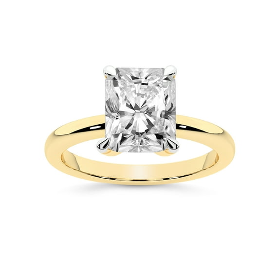 IGI Certified 5 Carat Radiant Shape Lab Grown Diamond Engagement Ring | 14K Yellow Gold | Matilda Leaf Petal Solitaire Diamond Ring | FG-VS1-VS2 Quality Friendly Diamonds