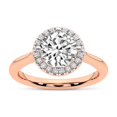 thumbnail image 1 of IGI Certified 5 Carat Round Shape Lab Grown Diamond Engagement Ring | 14K Rose Gold | Harriet Halo Diamond Ring | FG-VS1-VS2 Quality Friendly Diamonds, 1 of 7