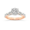 thumbnail image 1 of IGI Certified 5 Carat Round Shape Lab Grown Diamond Engagement Ring | 14K Rose Gold | Larisa Side Stone Diamond Ring | FG-VS1-VS2 Quality Friendly Diamonds, 1 of 5