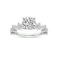 thumbnail image 1 of IGI Certified 5 Carat Round Shape Lab Grown Diamond Engagement Ring | 14K White Gold | Dorothea Side Stone Diamond Ring | FG-VS1-VS2 Quality Friendly Diamonds, 1 of 7