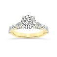 thumbnail image 1 of IGI Certified 5 Carat Round Shape Lab Grown Diamond Engagement Ring | 14K Yellow Gold | Larisa Side Stone Diamond Ring | FG-VS1-VS2 Quality Friendly Diamonds, 1 of 5