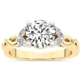 thumbnail image 1 of IGI Certified 5 Carat Round Shape Lab Grown Diamond Engagement Ring | 14K Yellow Gold | Letitia Side Stone Diamond Ring | FG-VS1-VS2 Quality Friendly Diamonds, 1 of 1