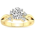 thumbnail image 1 of IGI Certified 5 Carat Round Shape Lab Grown Diamond Engagement Ring | 14K Yellow Gold |Twisted Blossom Diamond Ring | FG-VS1-VS2 Quality Friendly Diamonds, 1 of 5