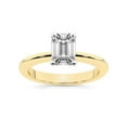 thumbnail image 1 of IGI Certified 6 Carat Emerald Shape Lab Grown Diamond Engagement Ring | 14K Yellow Gold | Cordelia Knife Edge Solitaire Diamond Ring | FG-VS1-VS2 Quality Friendly Diamonds, 1 of 6
