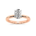 thumbnail image 1 of IGI Certified 6 Carat Oval Shape Lab Grown Diamond Engagement Ring | 14K Rose Gold | Matilda Leaf Petal Solitaire Diamond Ring | FG-VS1-VS2 Quality Friendly Diamonds, 1 of 6