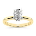 thumbnail image 1 of IGI Certified 6 Carat Oval Shape Lab Grown Diamond Engagement Ring | 14K Yellow Gold | Matilda Leaf Petal Solitaire Diamond Ring | FG-VS1-VS2 Quality Friendly Diamonds, 1 of 6