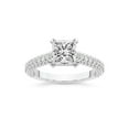 thumbnail image 1 of IGI Certified 6 Carat Princess Shape Lab Grown Diamond Engagement Ring | 14K White Gold | Eternia Criss Cross Side Halo Diamond Ring | FG-VS1-VS2 Quality Friendly Diamonds, 1 of 6