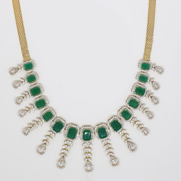 IGI Certified 7.59 Carat 14K Yellow Gold Diamond Necklace Prong (H-I Color, SI1 Eye Clean Clarity)