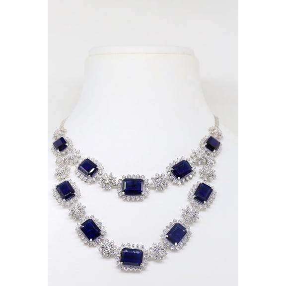 IGI Certified 8.48 Carat 14K White Gold Diamond Necklace Prong (H-I Color, SI1 Eye Clean Clarity)