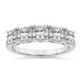thumbnail image 1 of IGI Certified Cushion Shape Lab Grown Diamond Anniversary Band Ring For Women | 5 Stone 5 CT TW 14K White Gold | FG-VS Quality Marion Friendly Diamonds Band Ring, 1 of 6