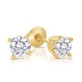 thumbnail image 1 of IGI Certified Diamond Stud Earring in 14K Yellow Gold with Screw-Backs (1/2ctw, J-K, I2-I3), 1 of 4