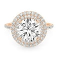 thumbnail image 1 of IGI Certified Double Halo Engagement Rings For Women, 2.60 Carat (ctw) Round Lab Grown Diamond Promise Ring For Her In 14k Solid Rose Gold | F-G, VS-SI Quality Ring Size-9, 1 of 4