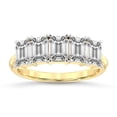 thumbnail image 1 of IGI Certified Emerald Shape Lab Grown Diamond Anniversary Band Ring For Women | 5 Stone 3 CT TW In 14K Yellow Gold | FG-VS1-VS2 Quality Ophelia Friendly Diamonds Band Ring, 1 of 5