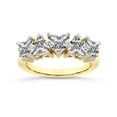 thumbnail image 1 of IGI Certified Heart Shape Lab Grown Diamond Anniversary Band Ring For Women | 5 Stone 7 CT TW In 14K Yellow Gold | FG-VS1-VS2 Quality Octavia Friendly Diamonds Band Ring, 1 of 5
