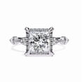 thumbnail image 1 of IGI Certified Lab Created Diamond 2.03 CT Princess Cut Diamond Ring, Halo Set Wedding Ring, Side Marquise And Round Diamond Engagement Ring, 1 of 4