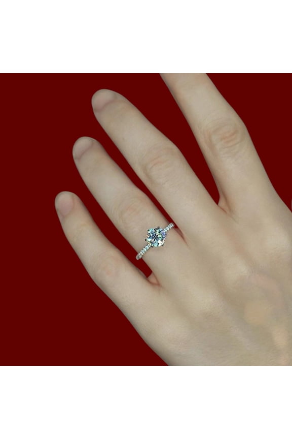 IGI Certified Lab Created Diamond Ring Round Cut 1.50 Ct 18k Yellow Gold E F VVS2