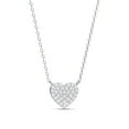 thumbnail image 1 of IGI Certified Lab Grown Diamond Classic Heart Pendant Necklace for Women | 1/5ctw Round Cut Diamond Necklace with 18 Inch Cable Chain 14K Solid White Gold F-G, VS-SI Quality (0.20 Ctw), 1 of 5