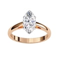 thumbnail image 1 of IGI Certified Lab Grown Diamond Engagement Ring | Center 10x5mm Marquise Cut Solitaire Wedding Promise Rings For Women In 14k Solid Rose Gold | F-G, VS-SI Quality (0.85 Ctw) Ring Size-6.5, 1 of 7