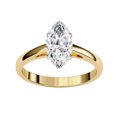 thumbnail image 1 of IGI Certified Lab Grown Diamond Engagement Ring | Center 10x5mm Marquise Cut Solitaire Wedding Promise Rings For Women In 18K Solid Yellow Gold | F-G, VS-SI Quality (0.85 Ctw) Ring Size-10, 1 of 7