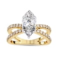 thumbnail image 1 of IGI Certified Lab Grown Diamond Engagement Ring | Center 10x5mm Marquise Cut Split Shank Solitaire Wedding Anniversary Rings For Women 14k Yellow Gold | F-G, VS-SI Quality (1.15 Ctw) Ring Size-6.5, 1 of 7