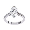 thumbnail image 1 of IGI Certified Lab Grown Diamond Engagement Ring | Center 11.50x5.50MM Marquise Cut Solitaire Stackable Wedding Rings For Women In 18K Solid White Gold | F-G, VS-SI Quality (1.38 Ctw) Ring Size-9, 1 of 7