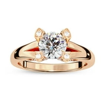 IGI Certified Lab Grown Diamond Engagement Ring | Center 6mm Round Cut Solitaire Wedding Promise Rings For Women In 18k Solid Rose Gold | F-G, VS-SI Quality (1.00 Ctw) Ring Size9.5