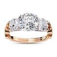 thumbnail image 1 of IGI Certified Lab Grown Diamond Engagement Ring | Center 7.5MM Cushion Cut Infinity 3 Stone Anniversary Wedding Rings For Women In 18K Solid Rose Gold | F-G, VS-SI Quality (3.50 Ctw) Ring Size-10, 1 of 7