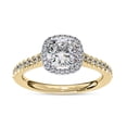 thumbnail image 1 of IGI Certified Lab Grown Diamond Engagement Ring | Center 7MM Cushion Cut Halo Solitaire Anniversary Wedding Rings For Women In 18K Solid Yellow Gold | F-G, VS-SI Quality (2.10 Ctw) Ring Size-7.5, 1 of 7