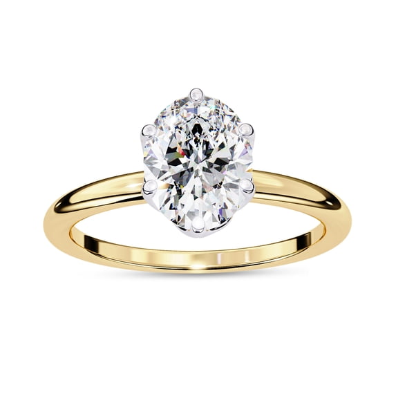 IGI Certified Lab Grown Diamond Engagement Ring | Center 8.5x6.5mm Oval Cut 6 prong Solitaire Wedding Anniversary Rings For Women In 18k Solid Yellow Gold | F-G, VS-SI Quality (2.80 Ctw) Ring Size-8.5