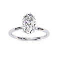 thumbnail image 1 of IGI Certified Lab Grown Diamond Engagement Ring | Center 9x6mm Oval Cut Solitaire Stackable Wedding Promise Rings For Women 14k Solid White Gold | F-G, VS-SI Quality (1.25 Ctw) Ring Size-8, 1 of 7